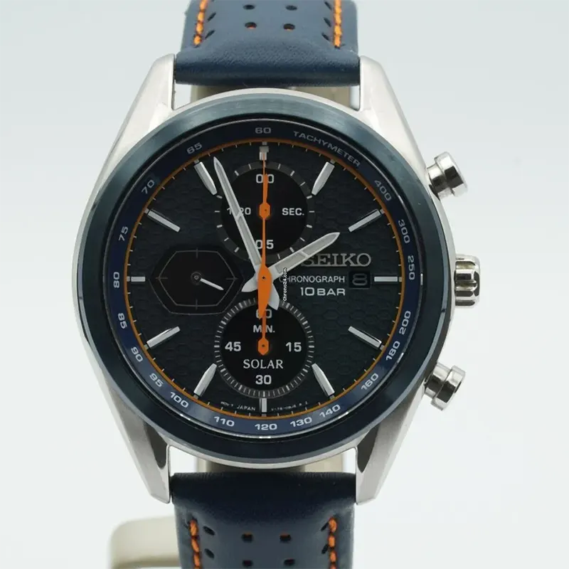 Seiko Solar Chronograph Black Dial Men’s Watch- SSC775P1